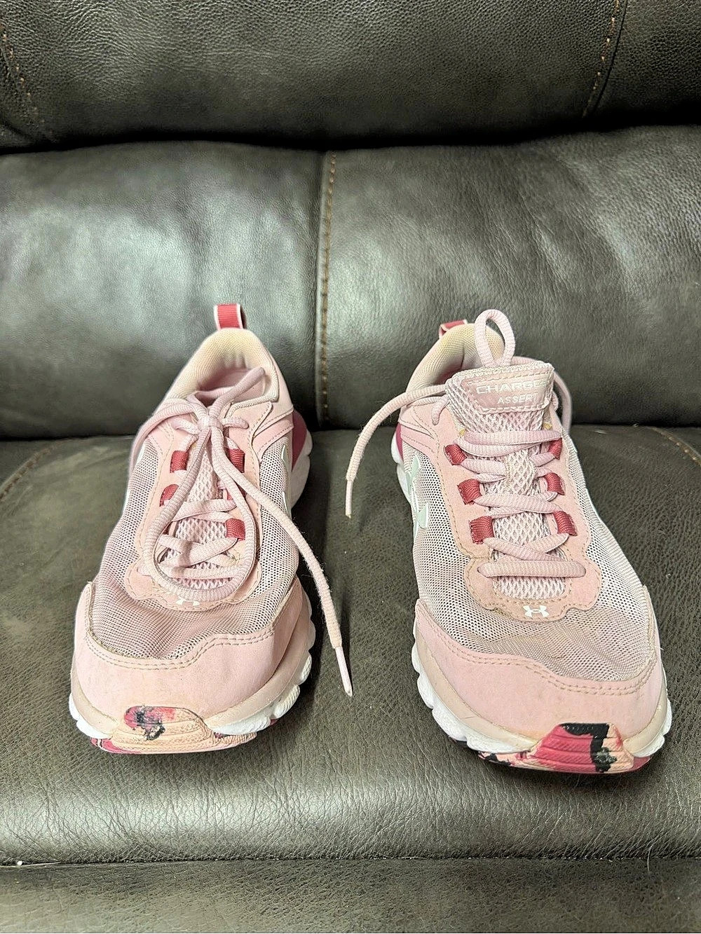 Under Armour Charged Assert Women's Pink & Black Athletic Shoes
